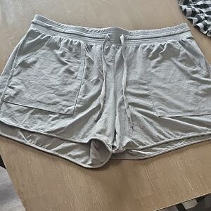 Danskin Light Gray Drawstring Athletic Shorts